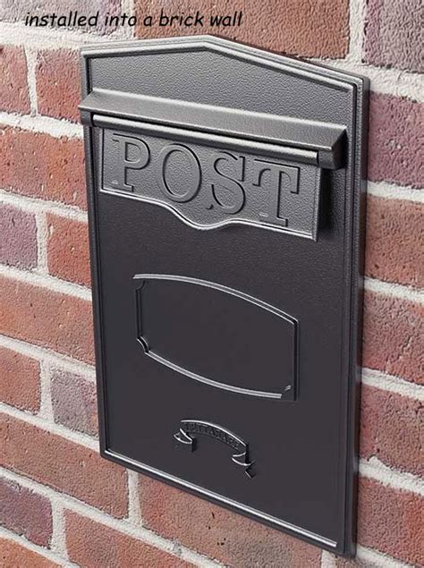 rear access steel post box|locking mailbox with rear access.